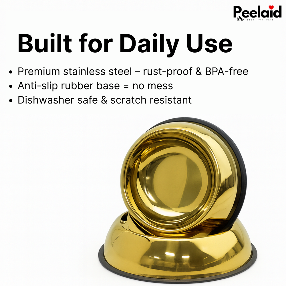 Peelaid™ Premium Gold Anti-Slip Pet Bowl